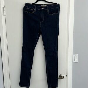 Levi’s Dark Blue Wash Slimming Skinny Jeans, W31